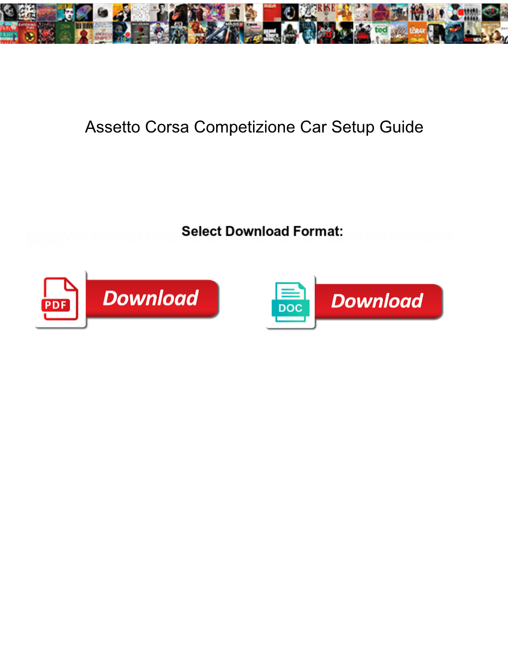 Assetto Corsa Competizione Car Setup Guide