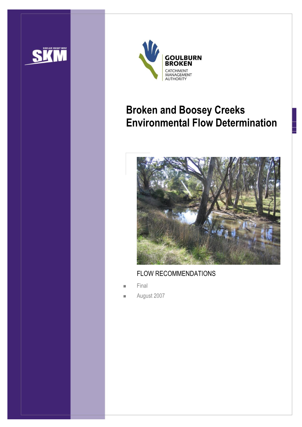 Broken and Boosey Creek Flow Study [PDF File