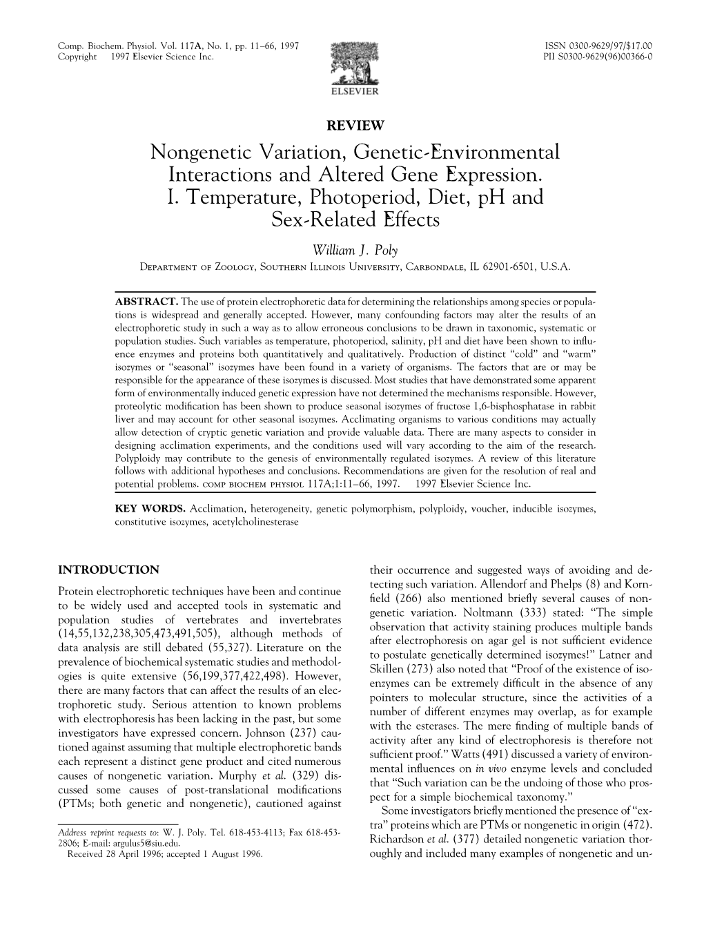 Nongenetic Variation, Genetic-Environmental Interactions and Altered Gene Expression