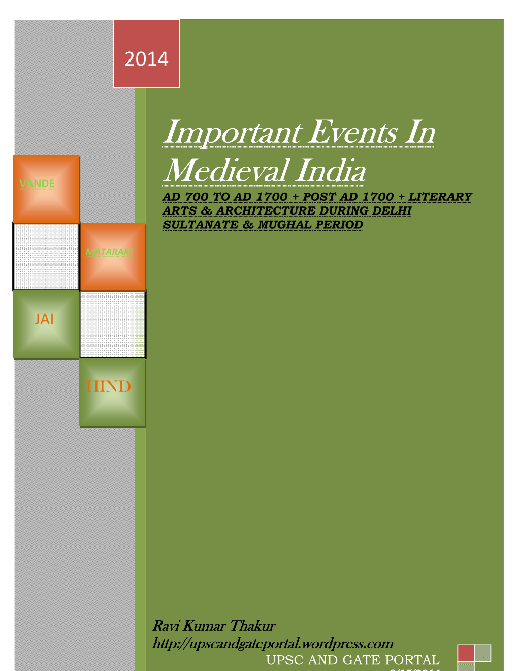 Important Events in Medieval India