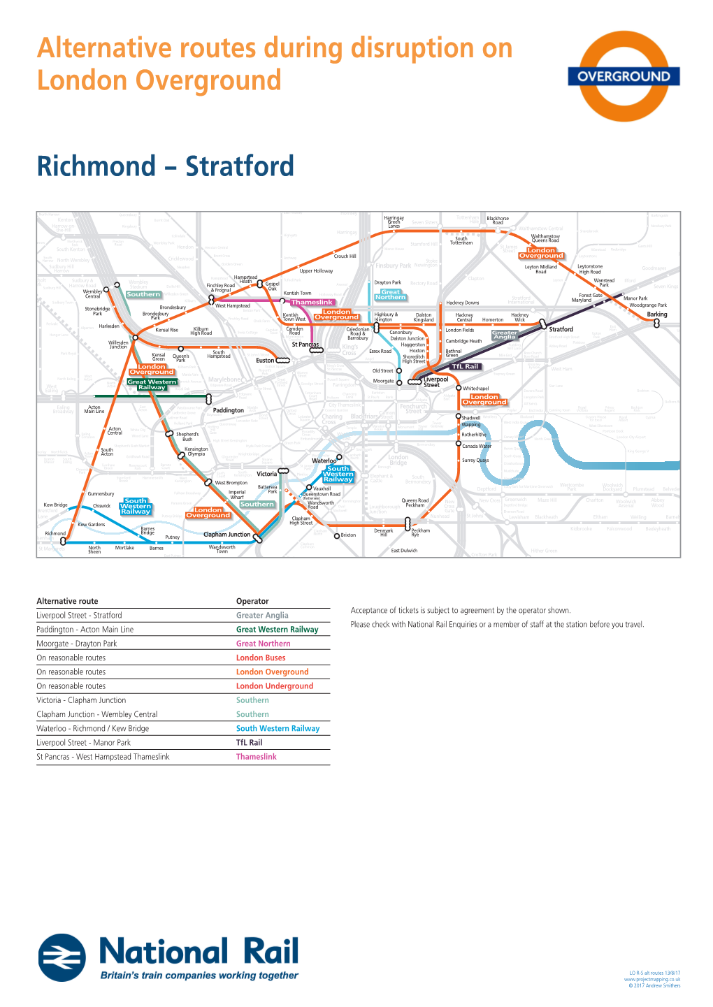 Alternative Routes During Disruption on London Overground Richmond