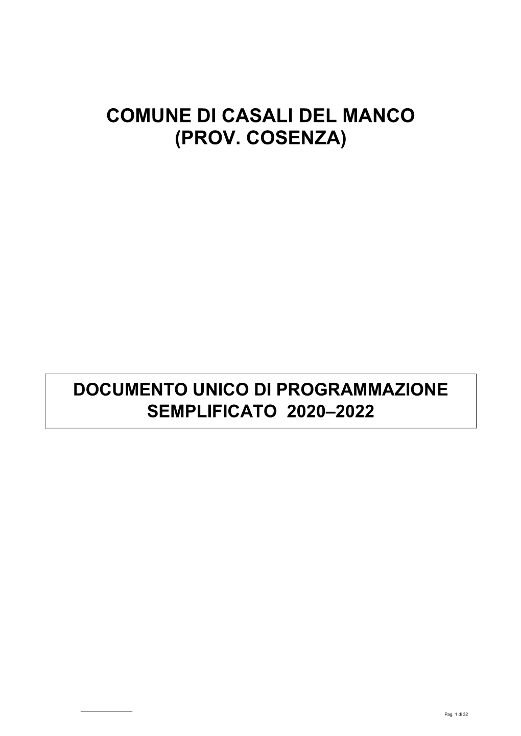 Comune Di Casali Del Manco (Prov. Cosenza)