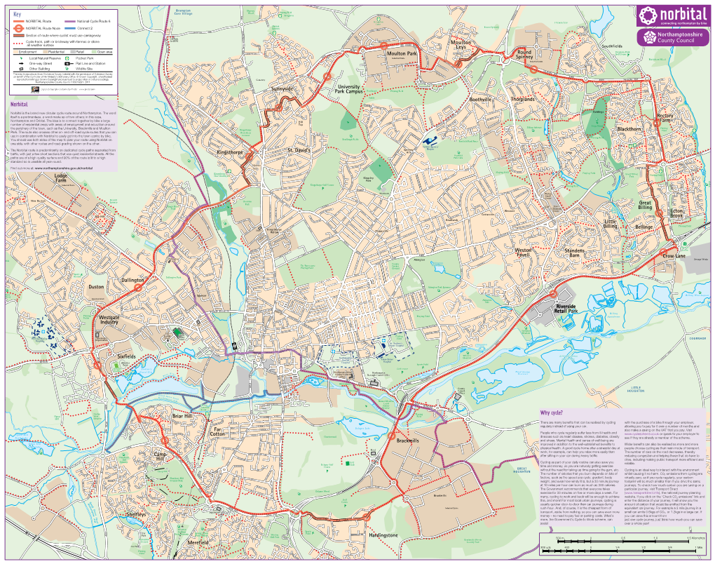 Norbital N H I T BRAMPTONBRAMPTON E N N Pike NORBITAL Route National Cycle Route 6 E Boughton H Coleman Leys Y T Connecting Northampton by Bike U Pond C Lane