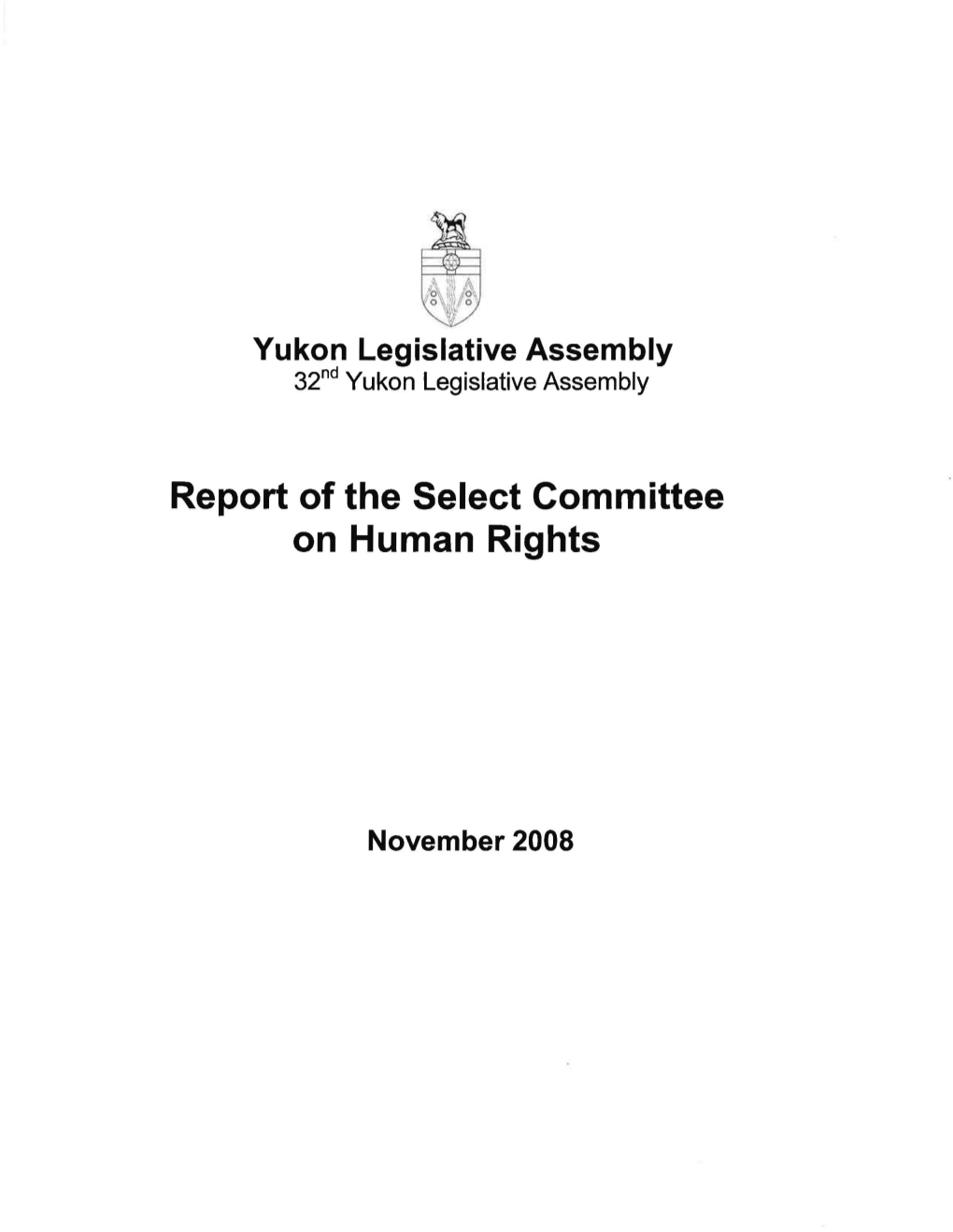 Report of the Select Committee on Human Rights (November 2008)