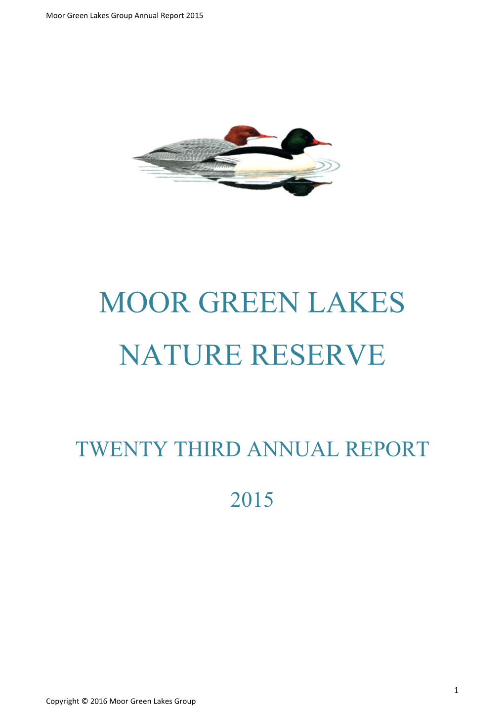 Moorgreen Lakes Group's Annual Report