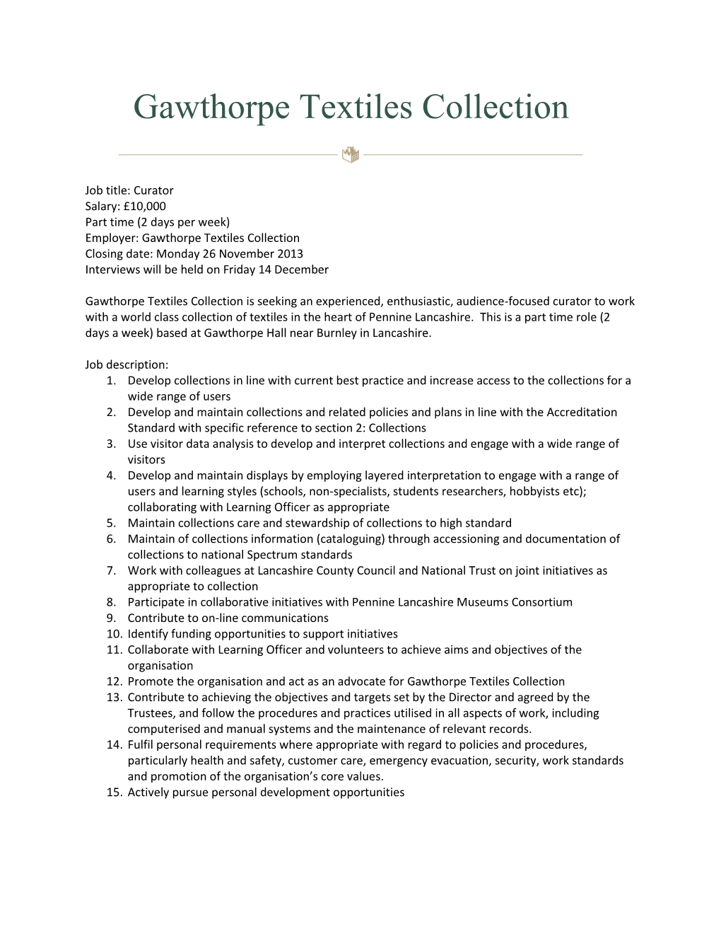 Gawthorpe Textiles Collection