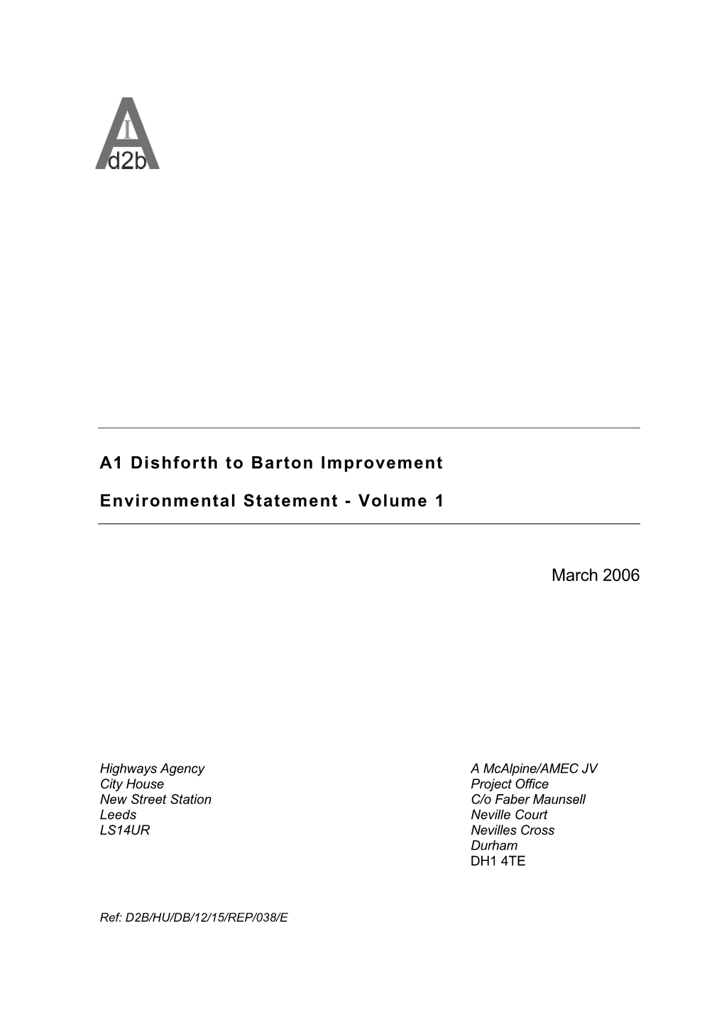 CD8 57 Extract of ES Chapter 8 for A1 Dishforth to Barton Improvement