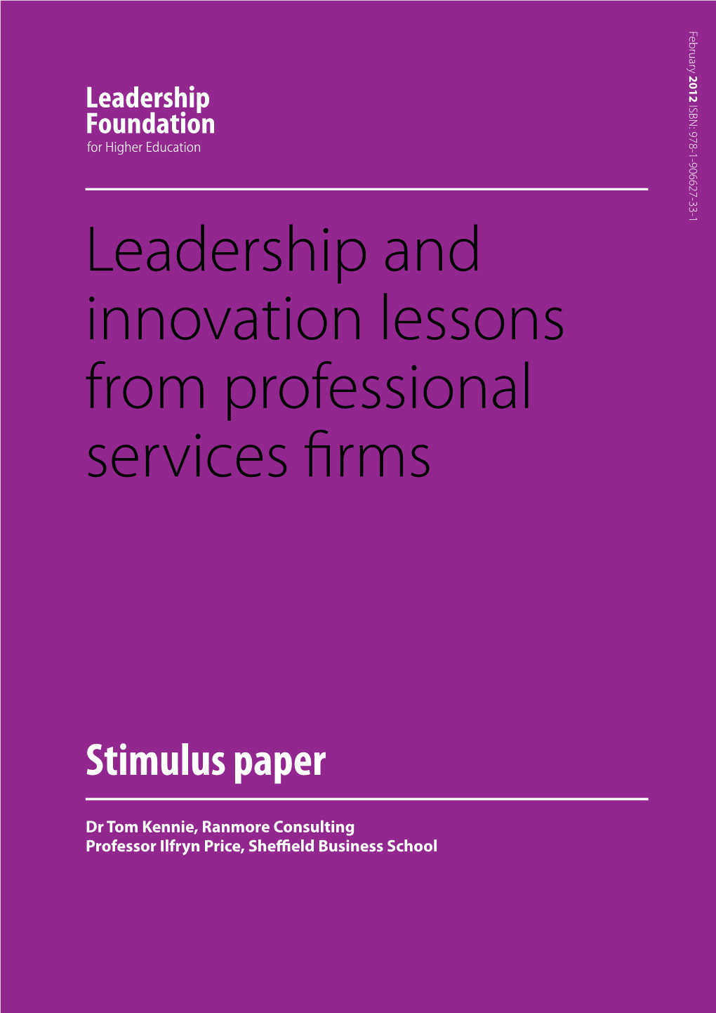 Leadership and Innovation Lessons from Professional Services Firms