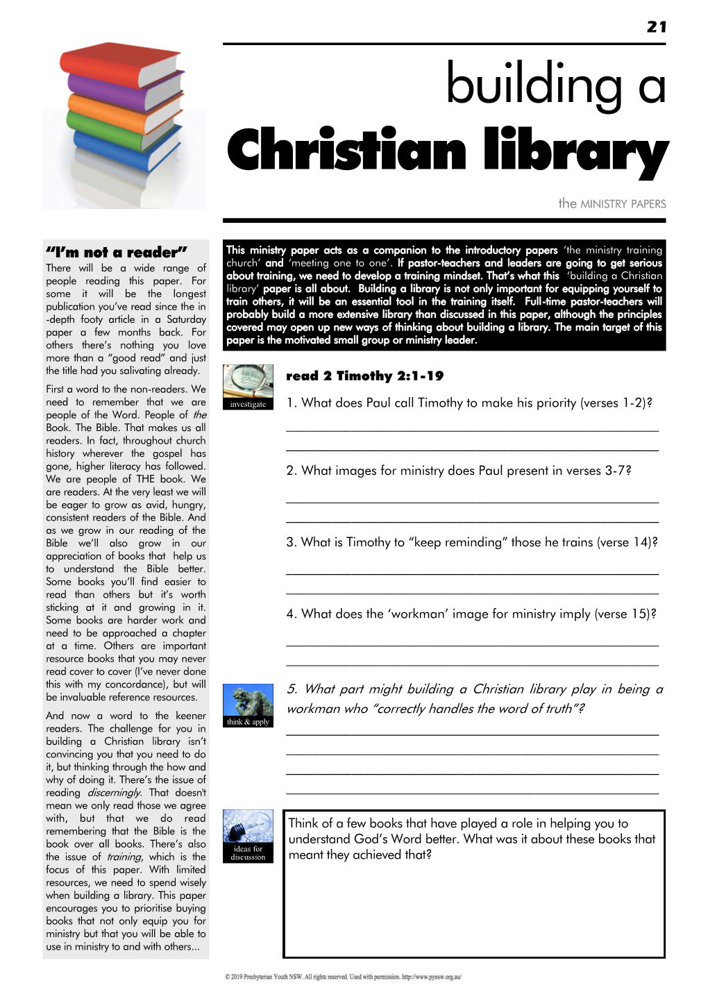 Building a Christian Library