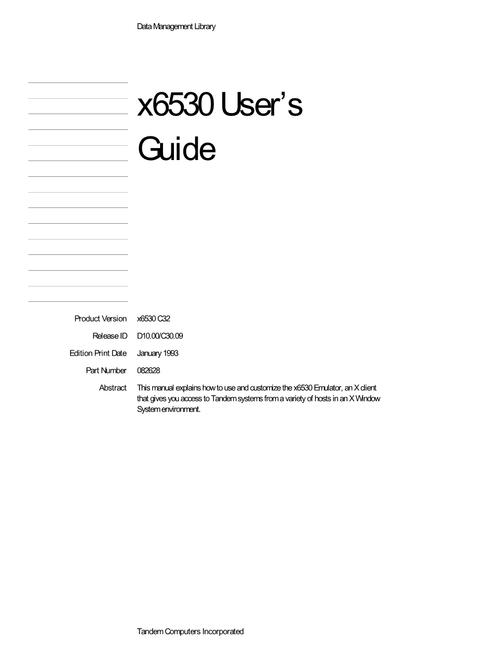 X6530 User's Guide
