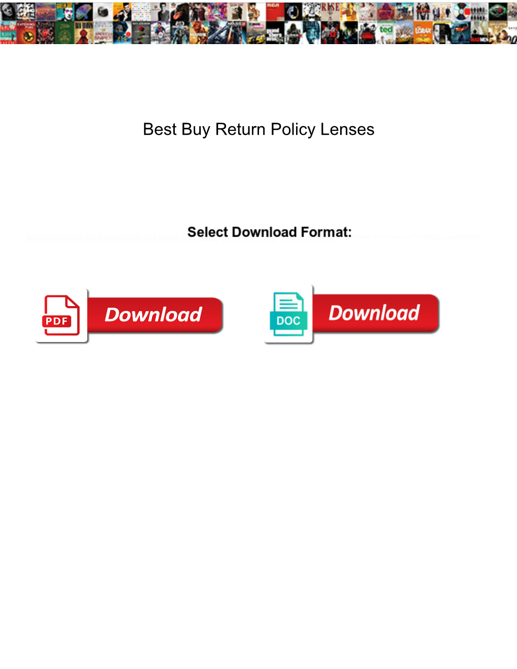 Best Buy Return Policy Lenses