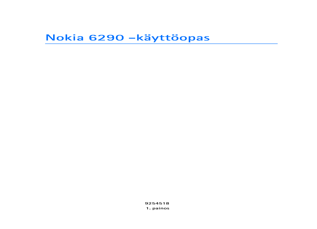 Nokia 6290 -Käyttöopas