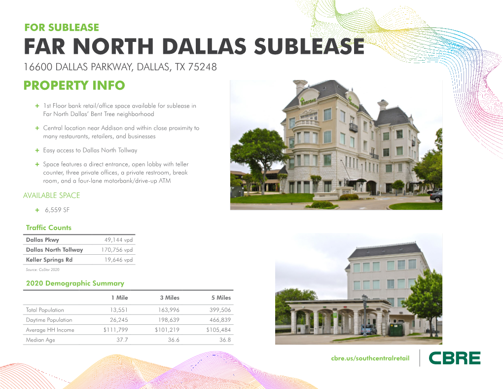 Far North Dallas Sublease 16600 Dallas Parkway, Dallas, Tx 75248 Property Info