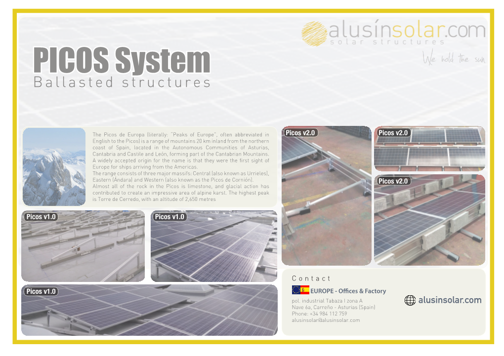 PICOS System Ballasted Structures