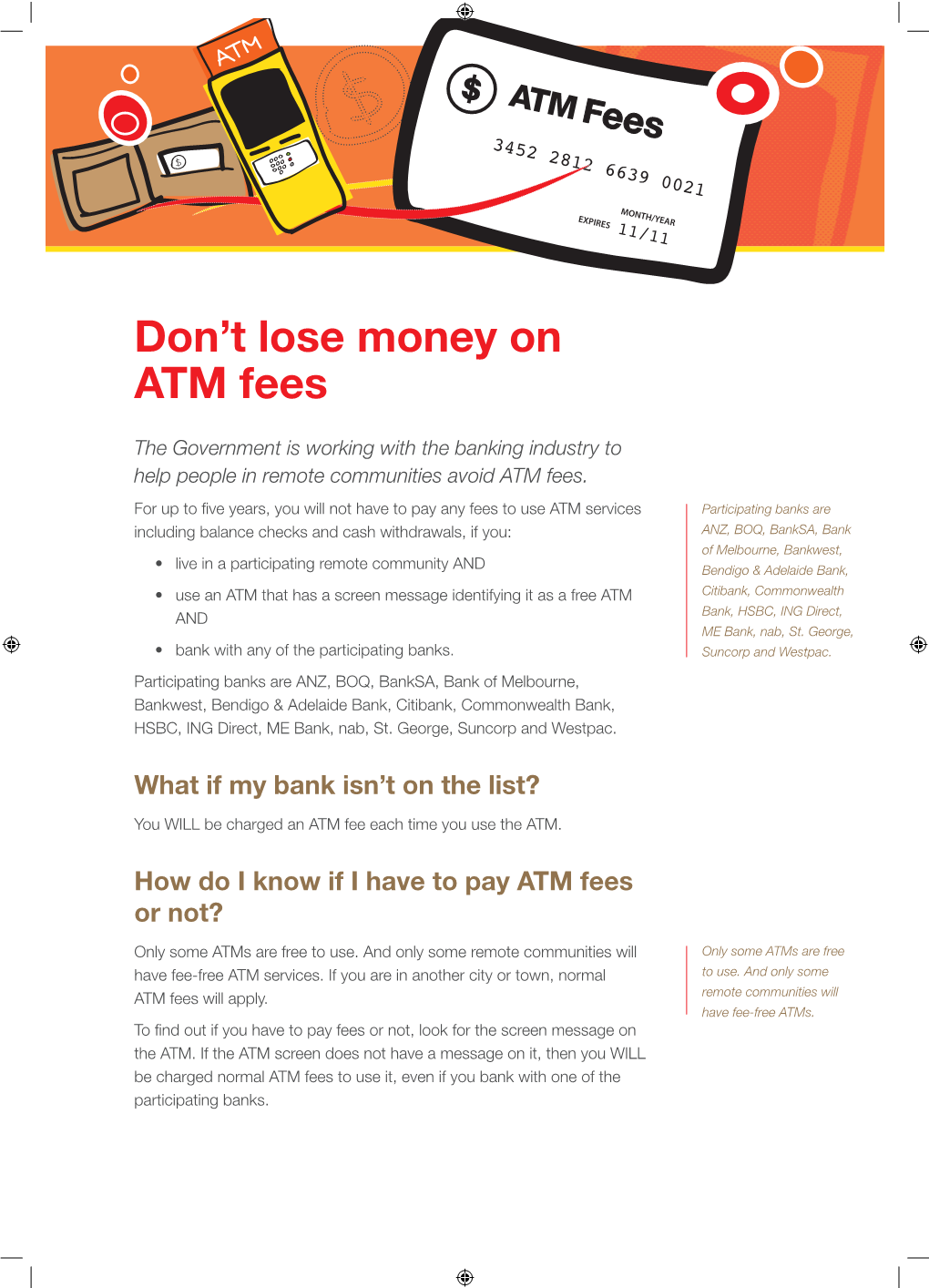 Don't Lose Money on ATM Fees