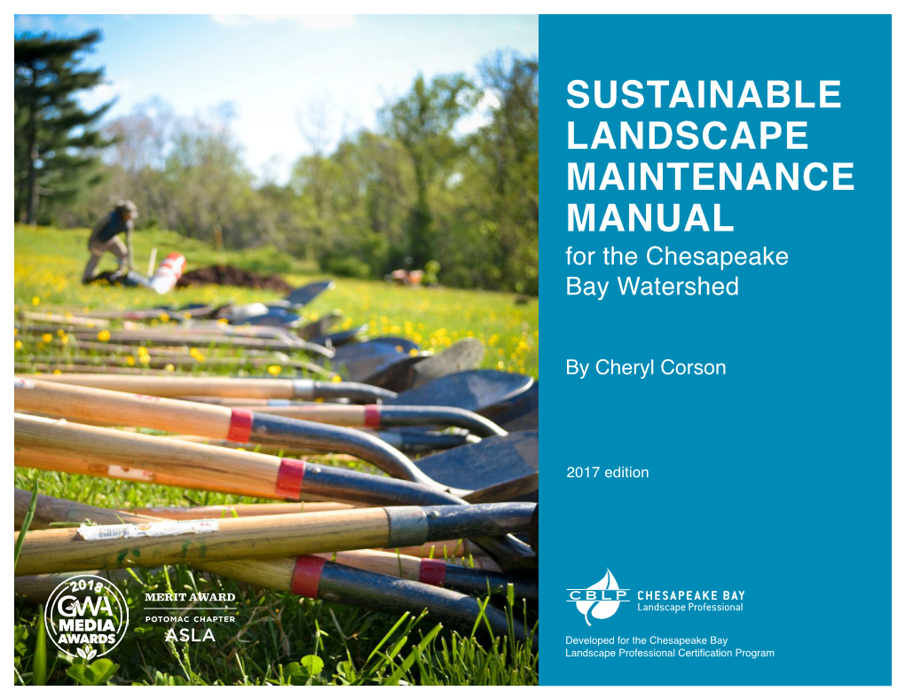 SUSTAINABLE LANDSCAPE MAINTENANCE MANUAL for the Chesapeake Bay Watershed