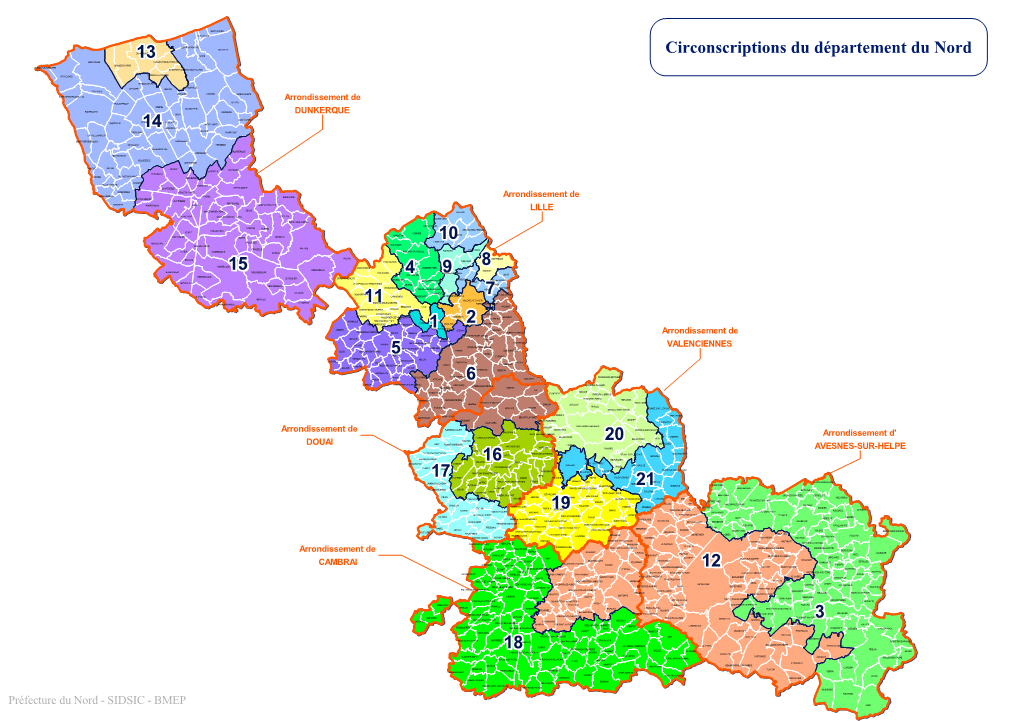 Carte Des Circonscriptions Du Département