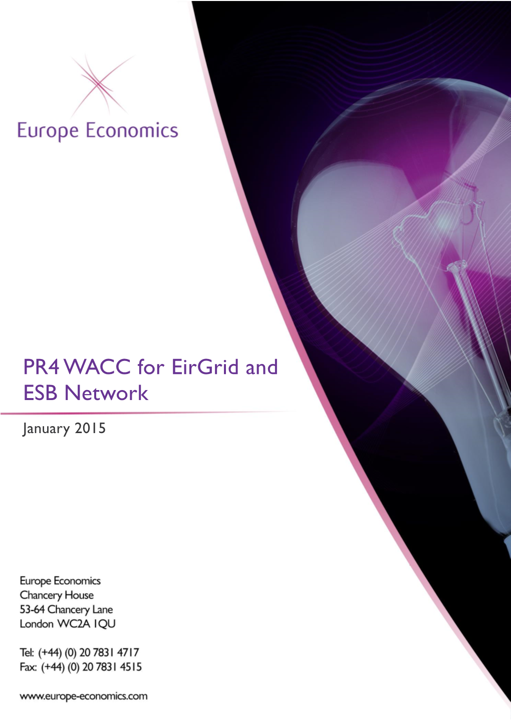 PR4 WACC for Eirgrid and ESB Network