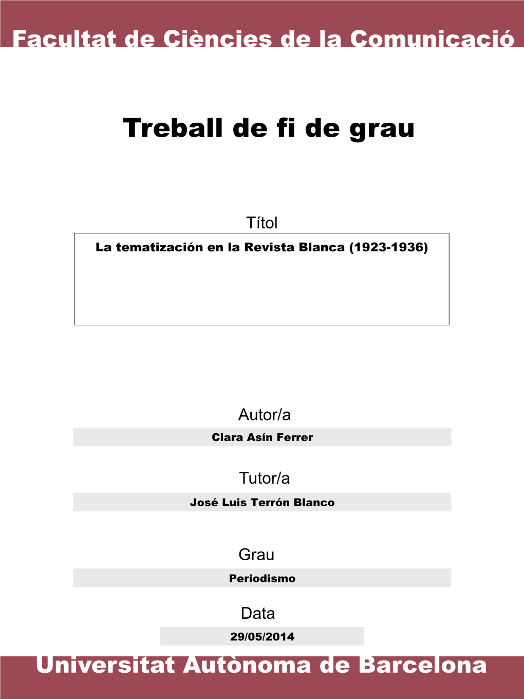 Treball De Fi De Grau