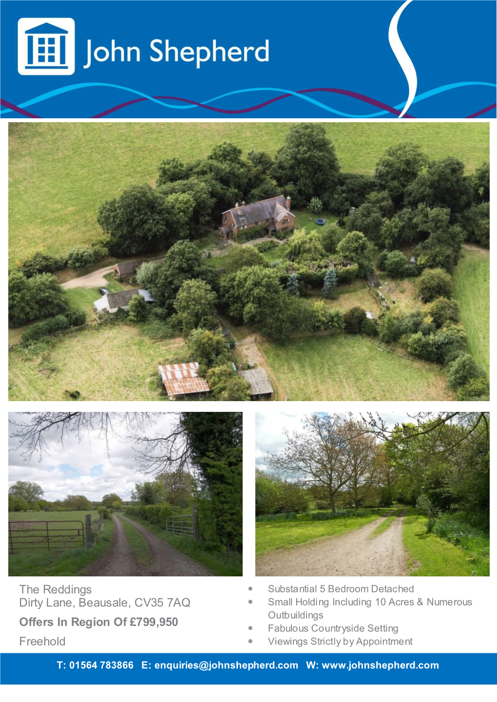 The Reddings Dirty Lane, Beausale, CV35 7AQ Offers in Region of £799,950 Freehold