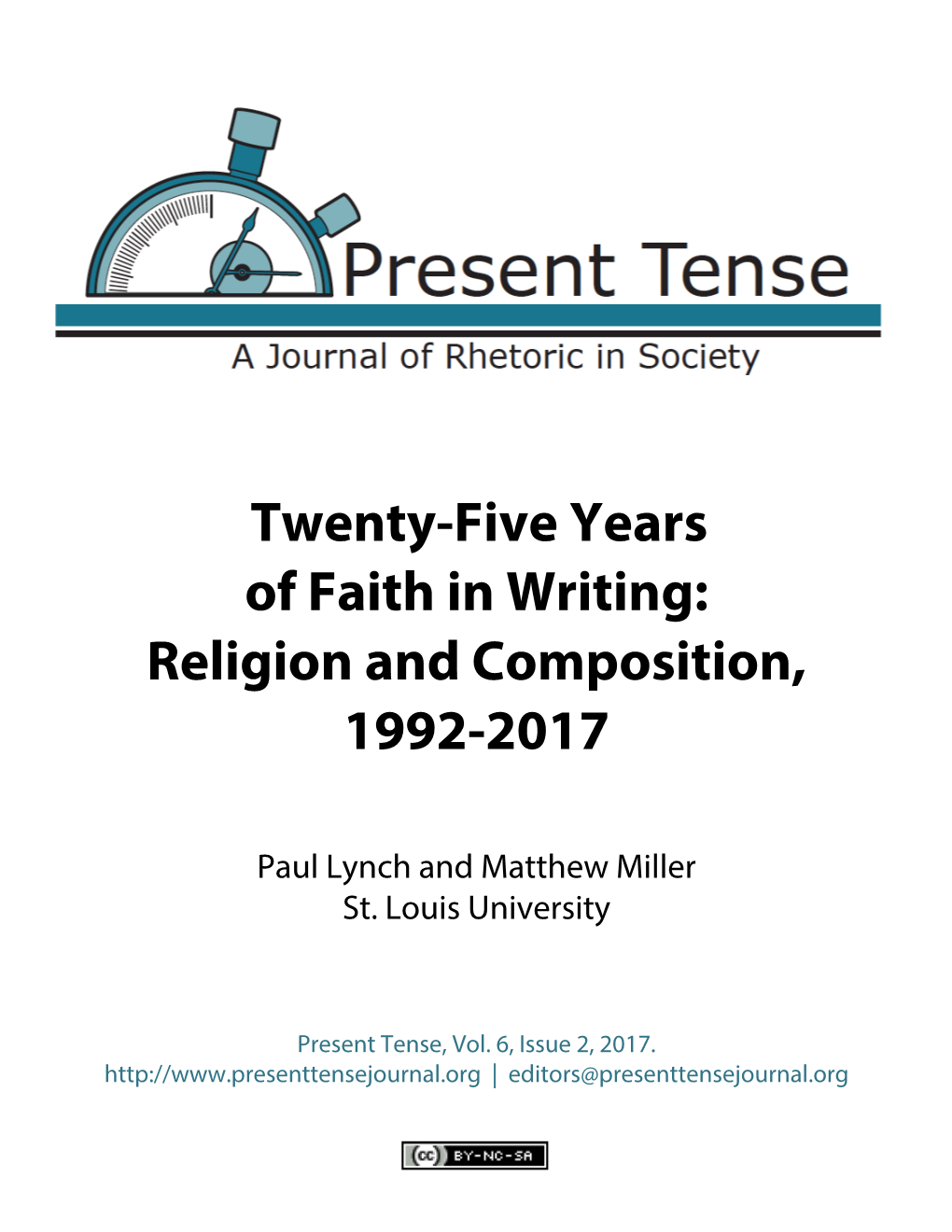 Religion and Composition, 1992-2017