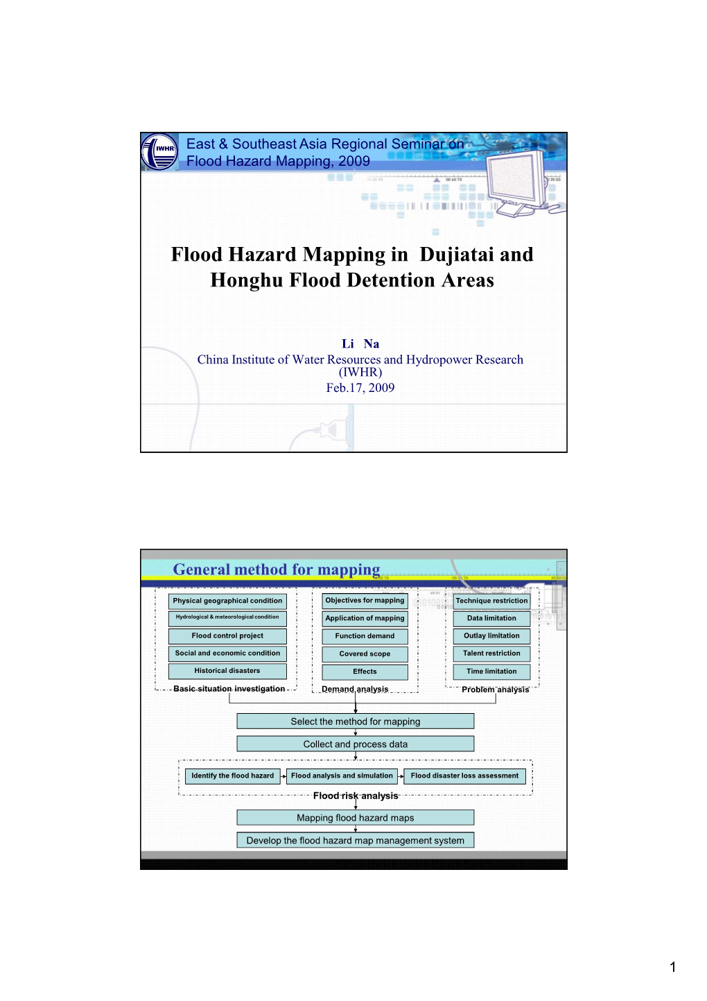 Flood Hazard Mapping in Dujiatai and Honghu Flood Detention Areas