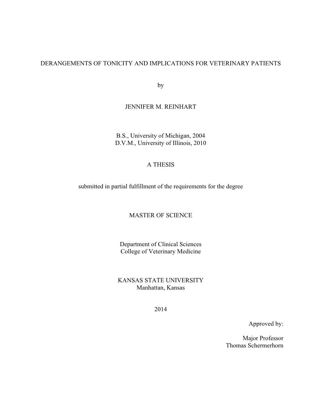 Derangements of Tonicity and Implications for Veterinary Patients