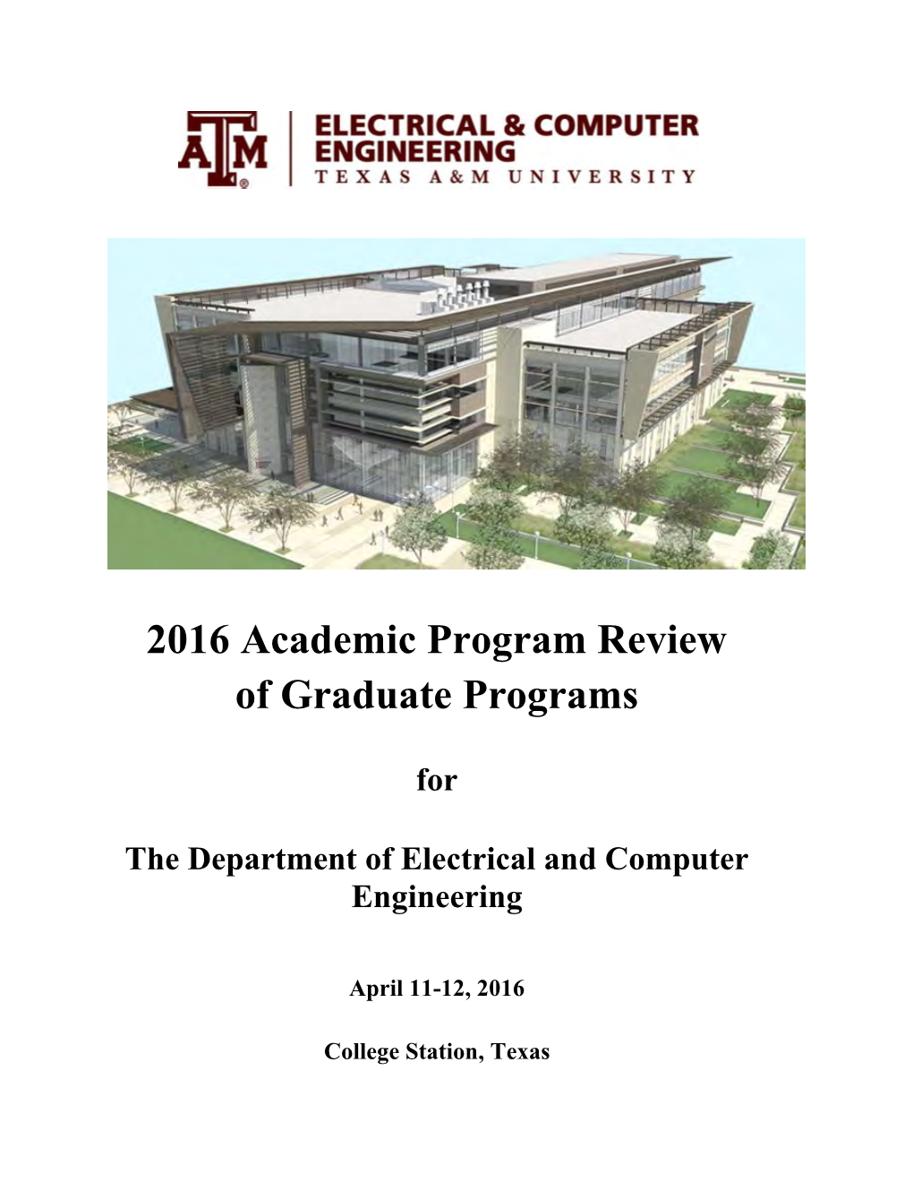 2016 Academic Program Review of Graduate Programs