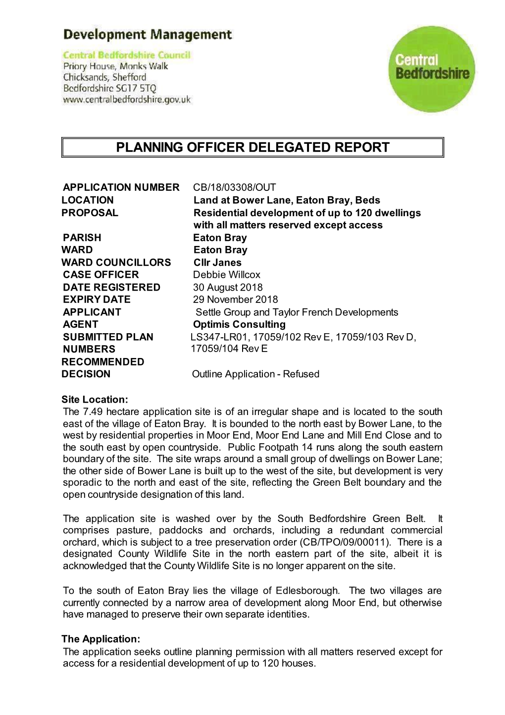 Planning Officer Delegated Report