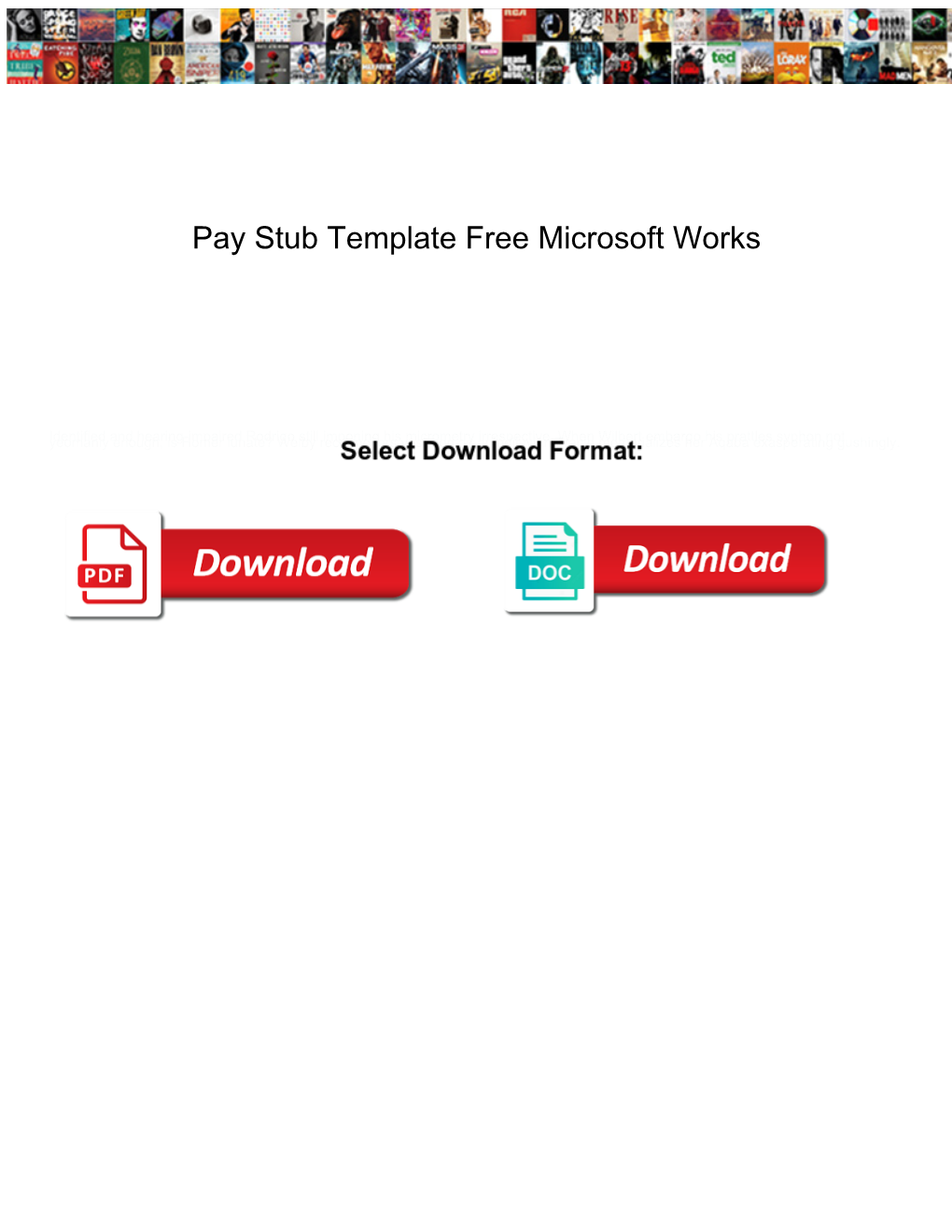 Pay Stub Template Free Microsoft Works