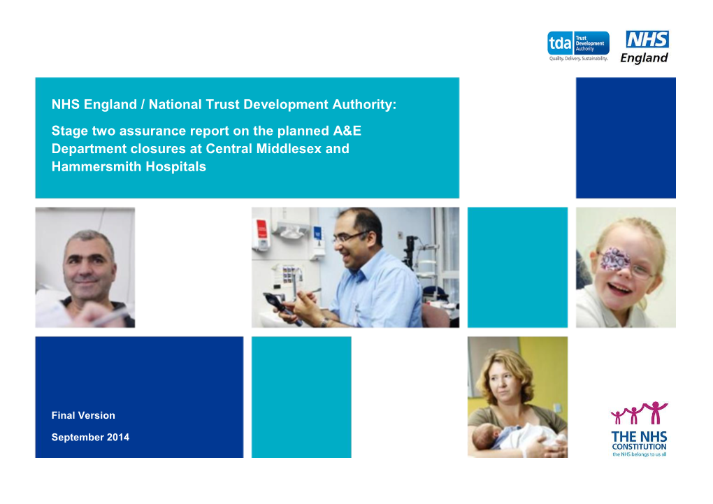 NHS England / National Trust Development Authority: Stage Two