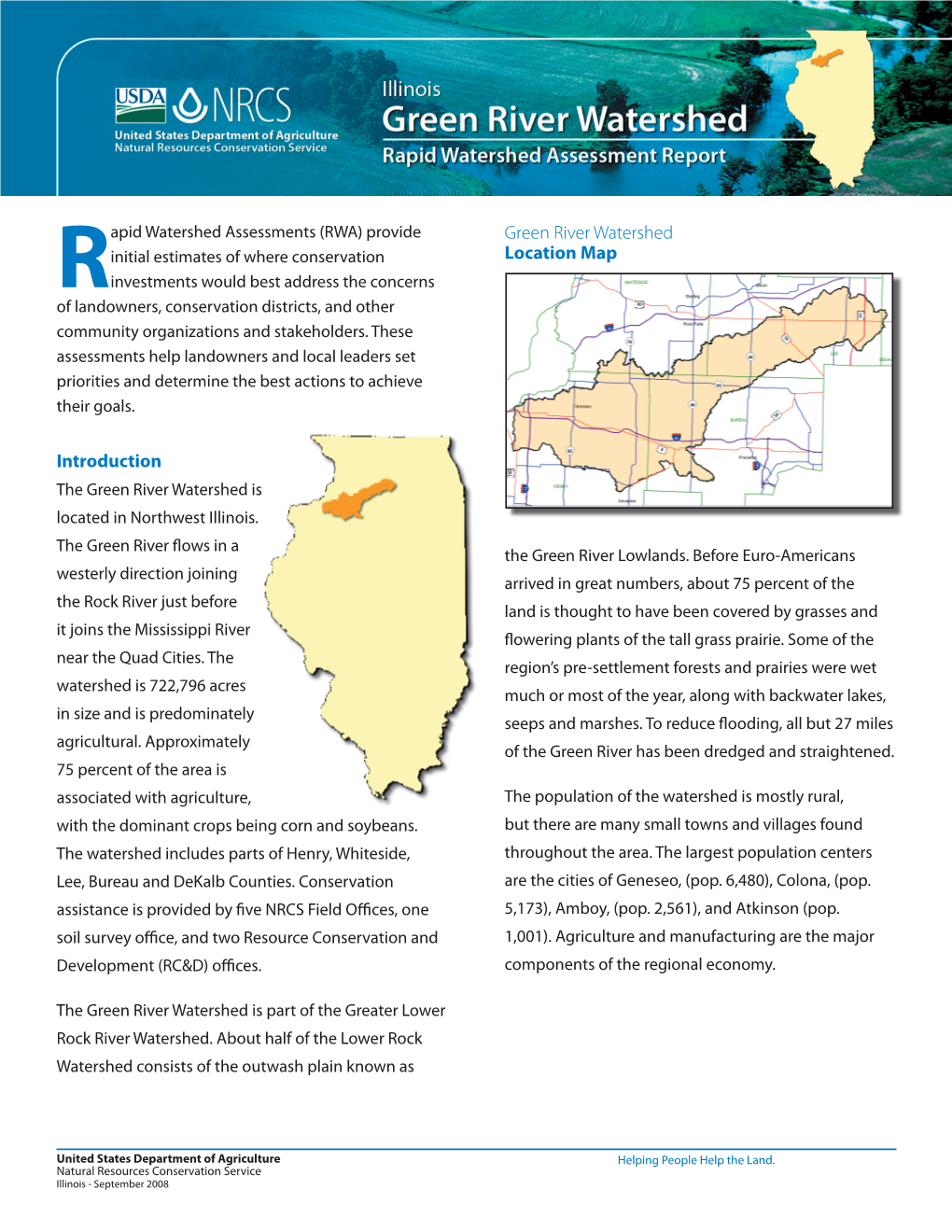 Introduction Green River Watershed Location