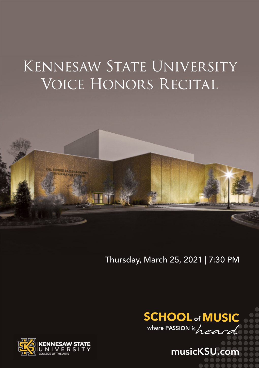 Kennesaw State University Voice Honors Recital