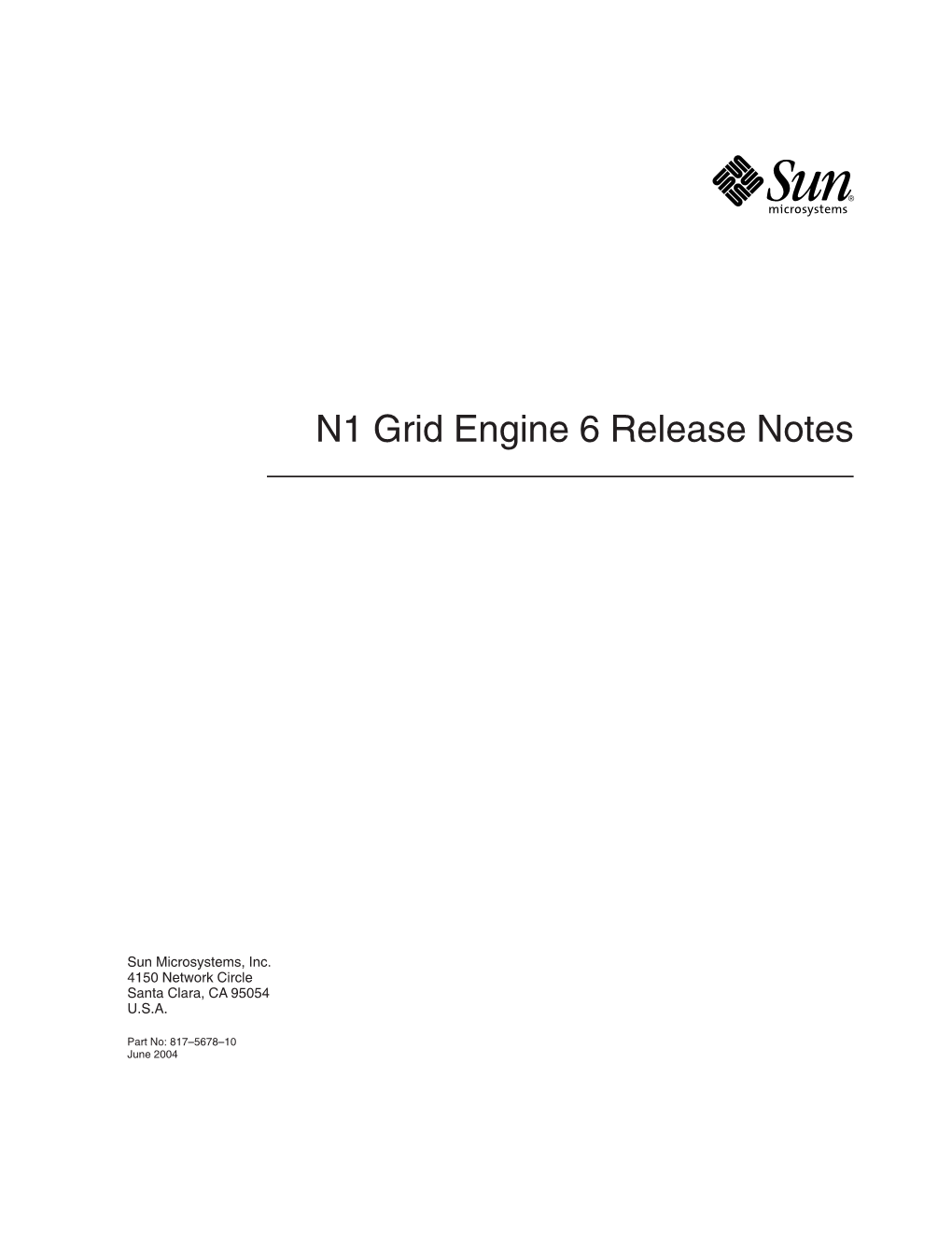 N1 Grid Engine 6 Release Notes