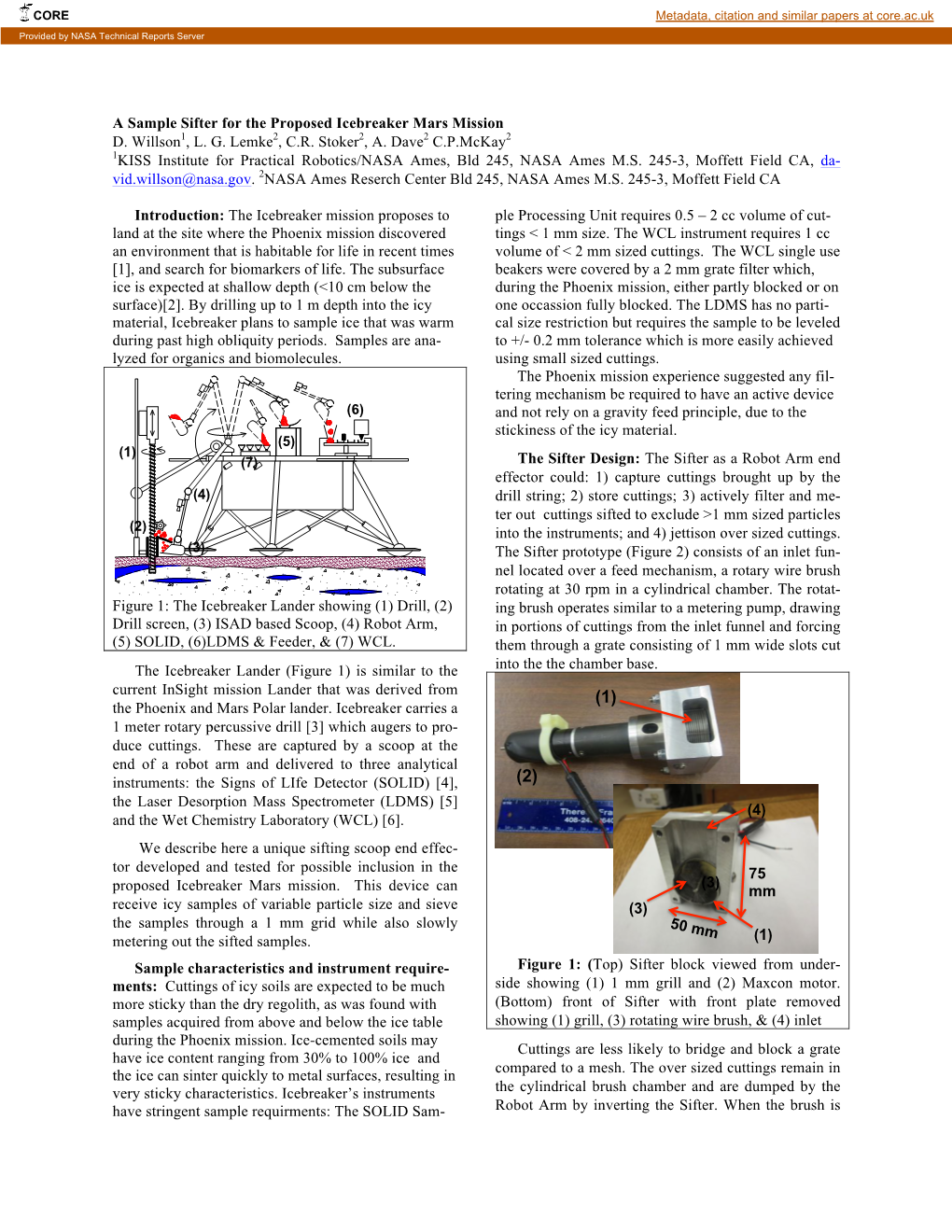 A Sample Sifter for the Proposed Icebreaker Mars Mission D