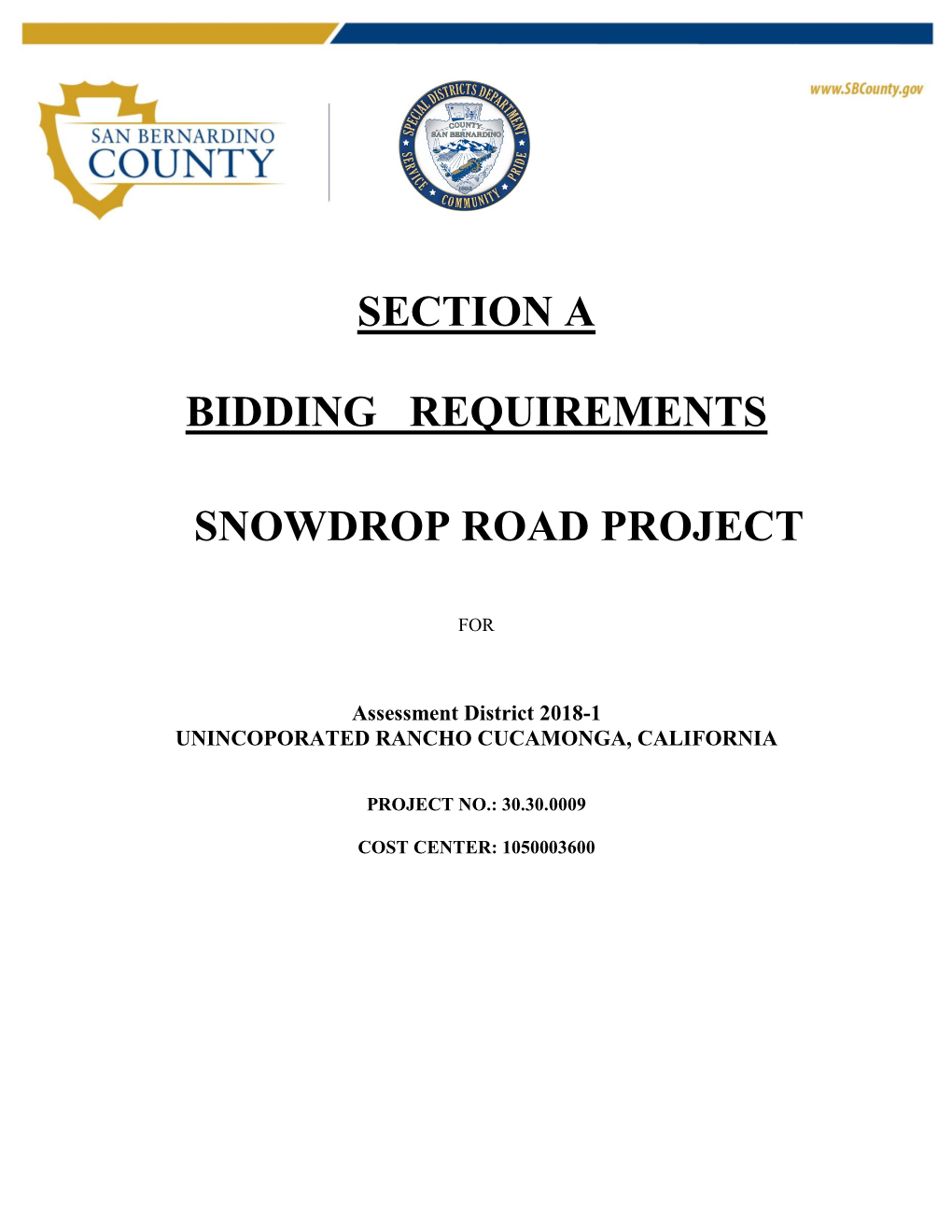 Section a Bidding Requirements Snowdrop