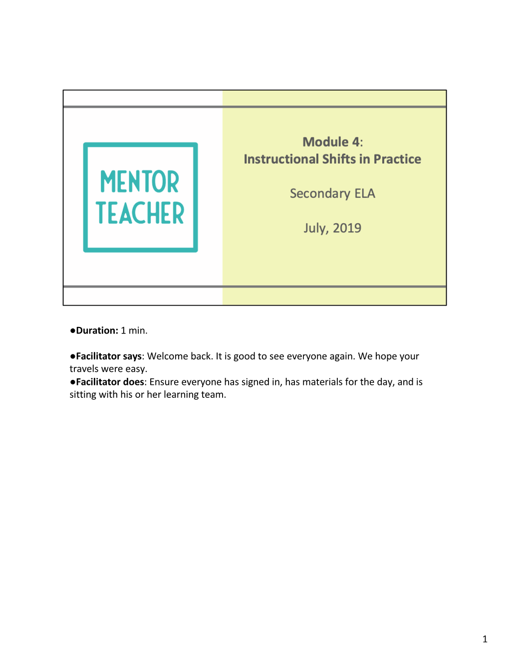 2019-2020 Module 4 Secondary ELA Slides