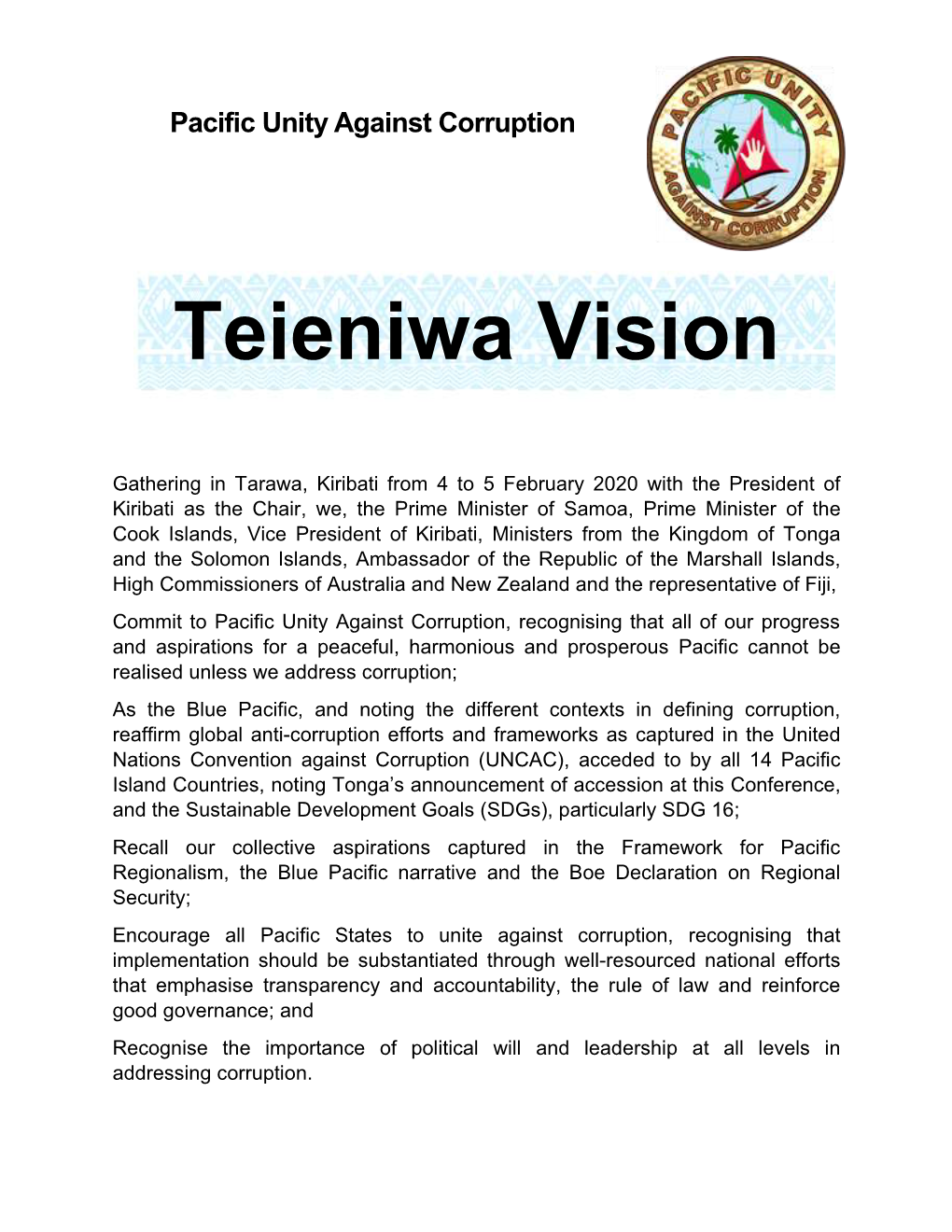 Teieniwa Vision