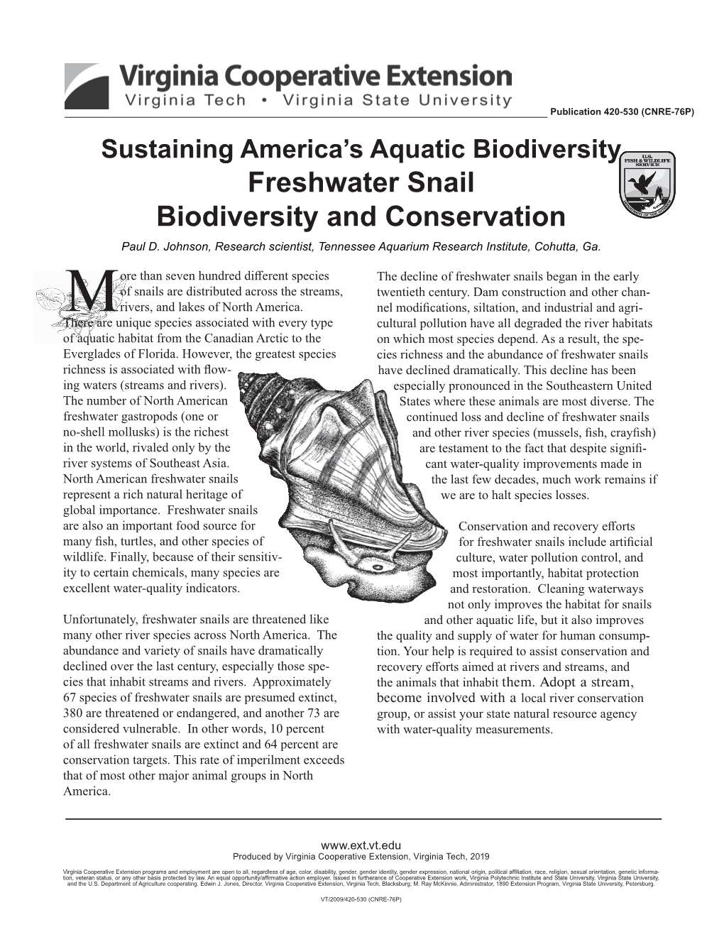 Freshwater Snail Biodiversity and Conservation Paul D