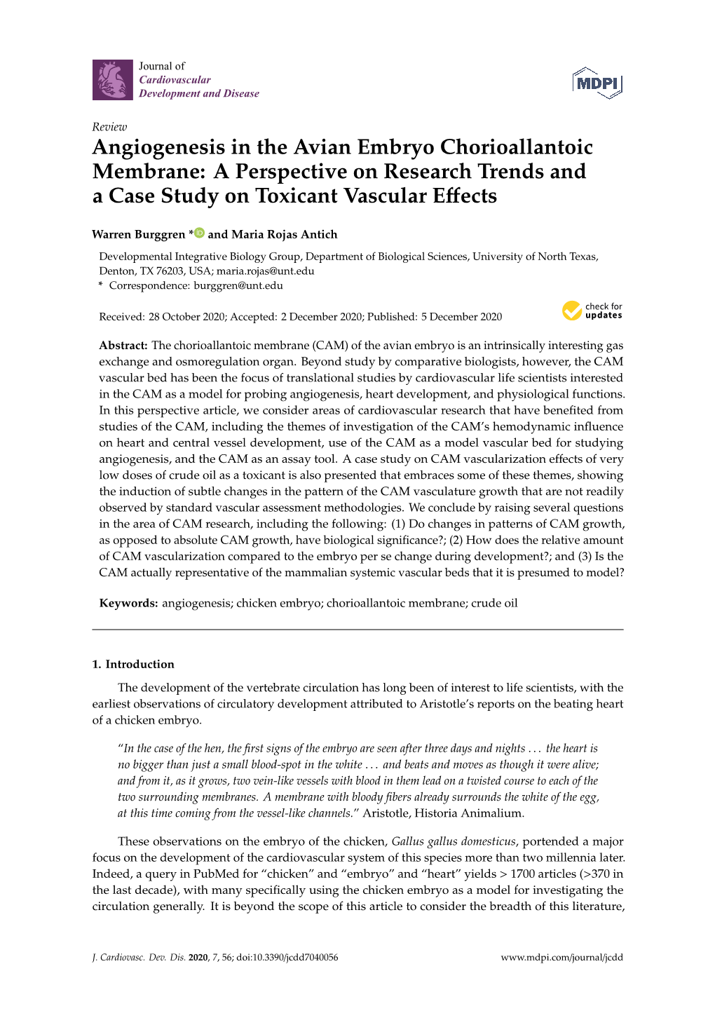 Angiogenesis in the Avian Embryo Chorioallantoic Membrane: a Perspective on Research Trends and a Case Study on Toxicant Vascular Eﬀects