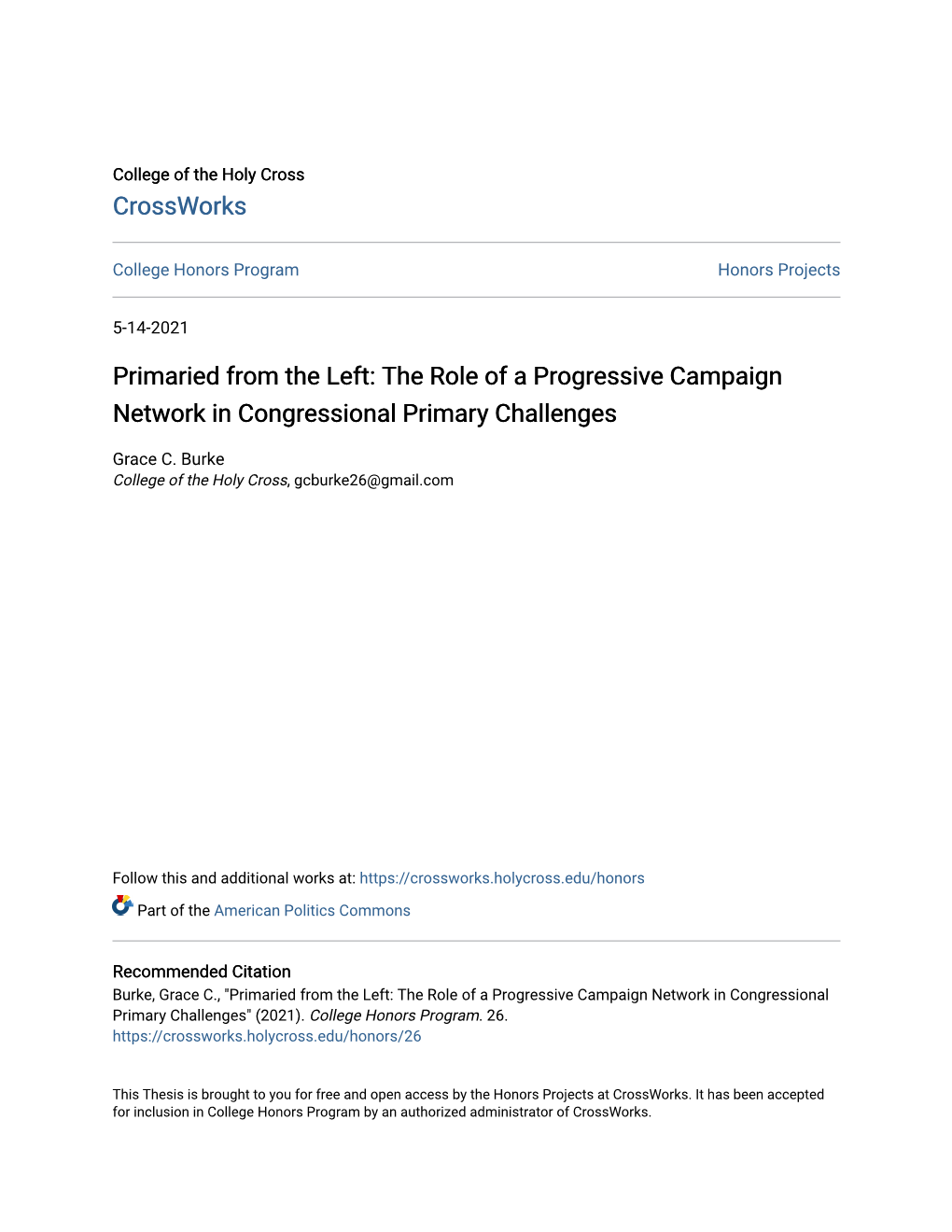 The Role of a Progressive Campaign Network in Congressional Primary Challenges