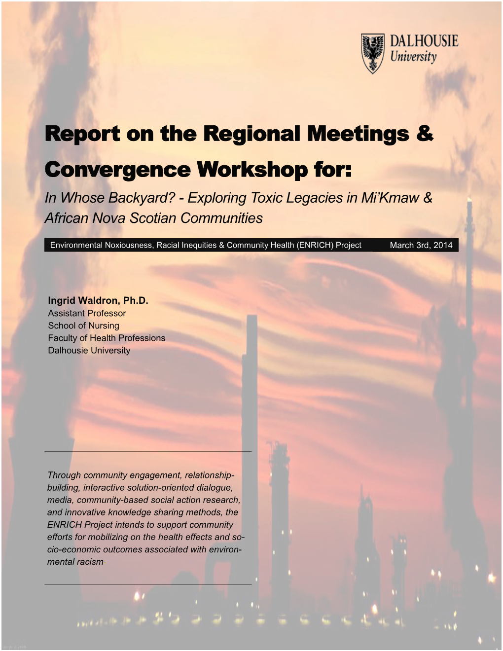 Report on the Regional Meetings & Convergence Workshop For