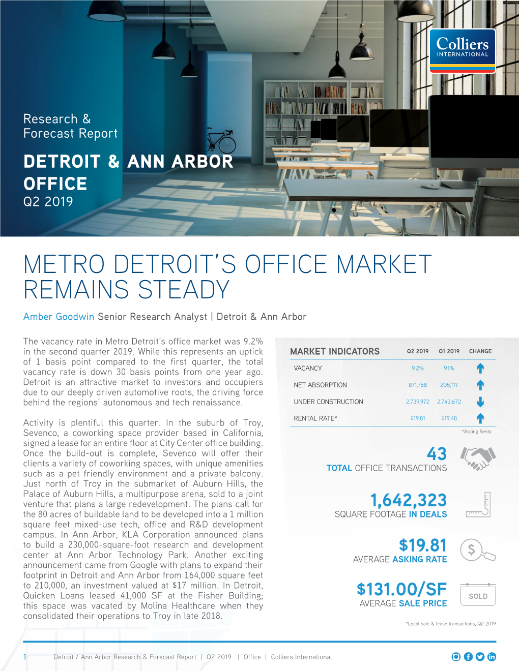 Metro Detroit's Office Market Remains Steady