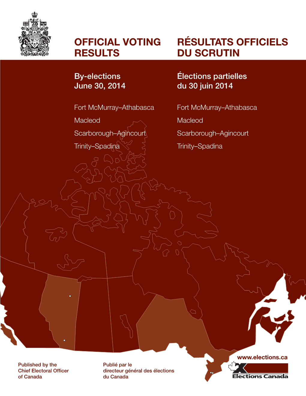 Official Voting Results Résultats Officiels Du Scrutin