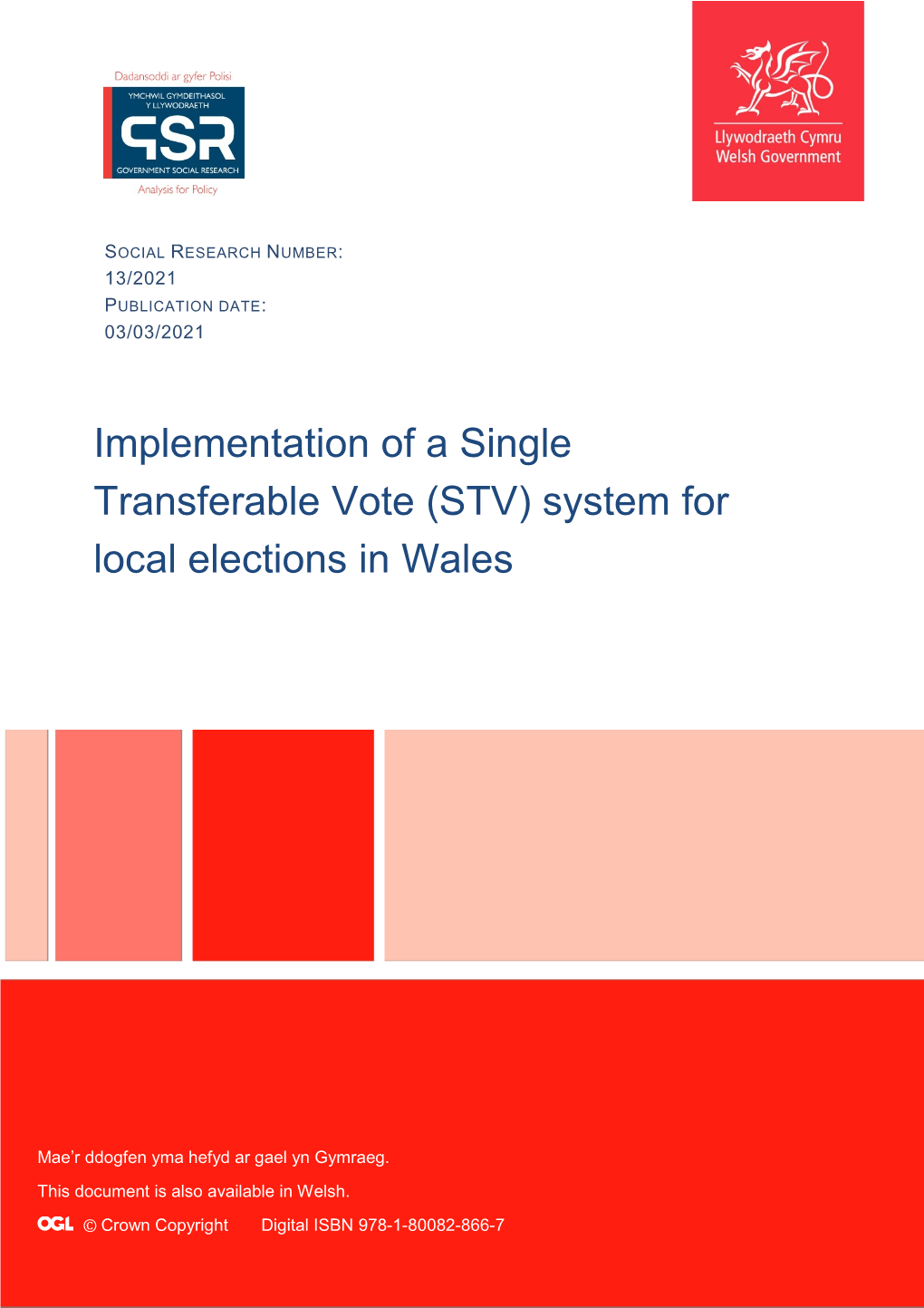 Implementation of a Single Transferable Vote (STV) System for Local Elections in Wales