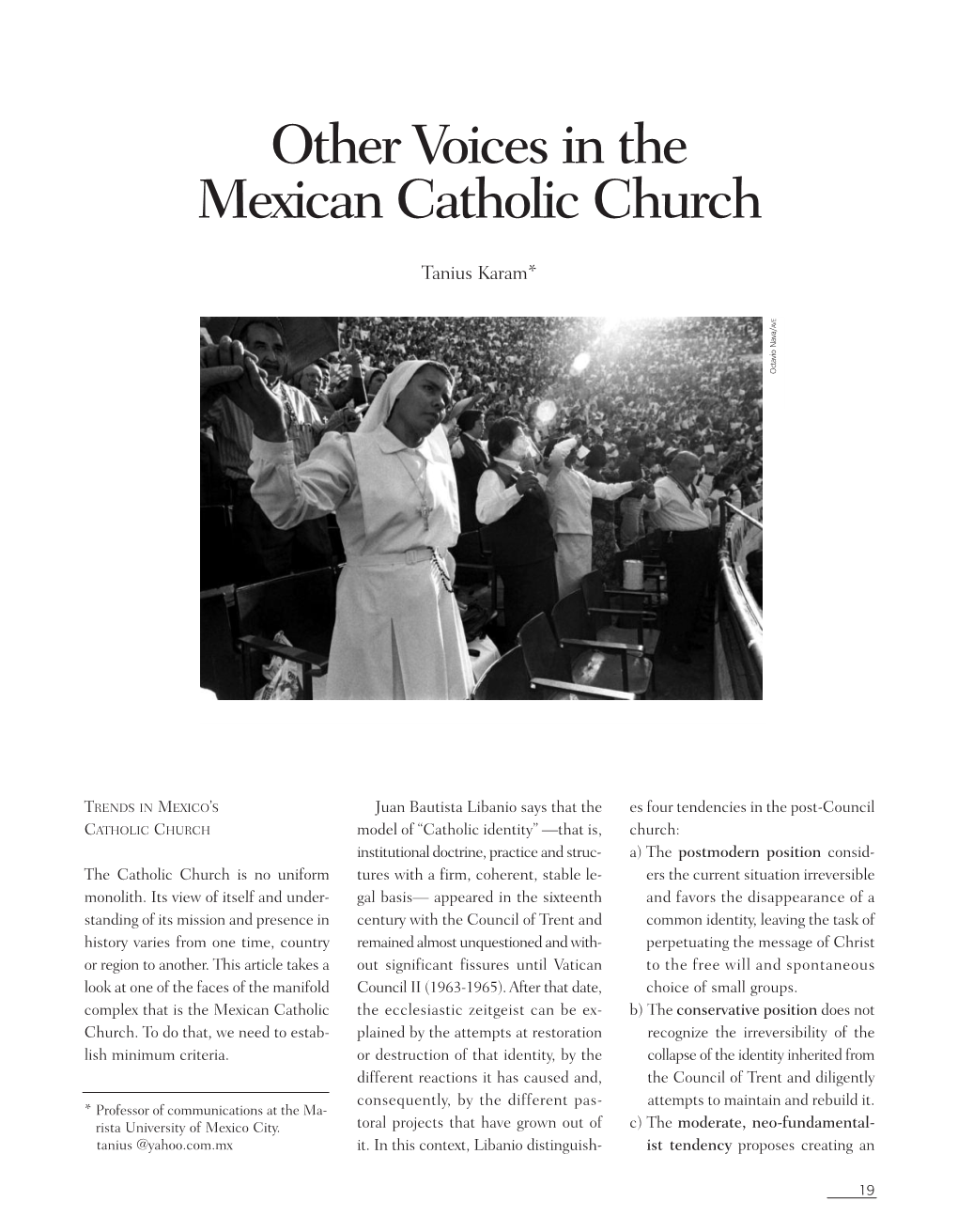 Other Voices in the Mexican Catholic Church