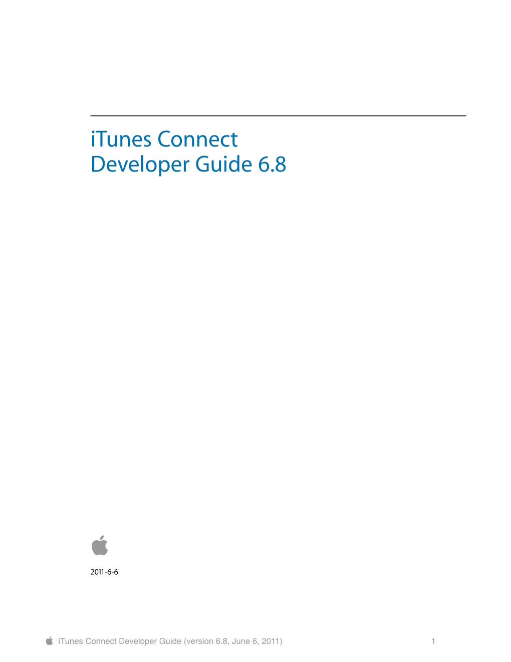 Itunes Connect Developer Guide 6.8