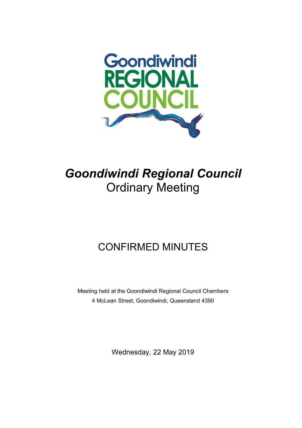 Goondiwindi Regional Council Ordinary Meeting