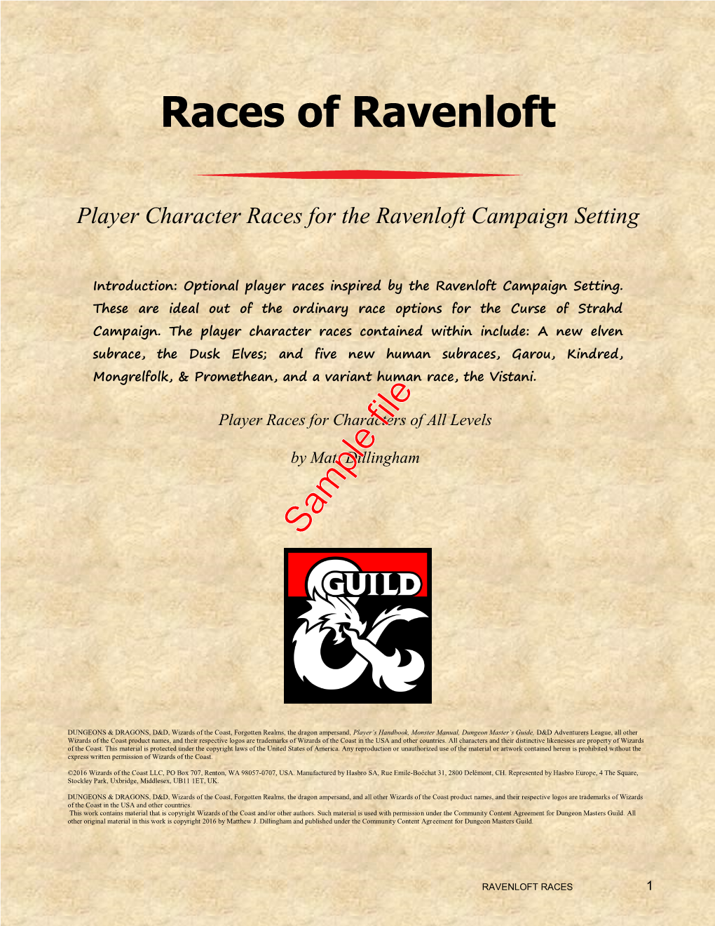 Races of Ravenloft