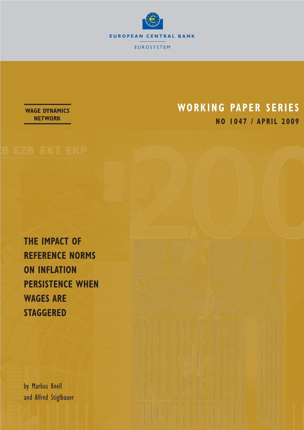 The Impact of Reference Norms on Inflation Persistence When Wages Are Staggered 1